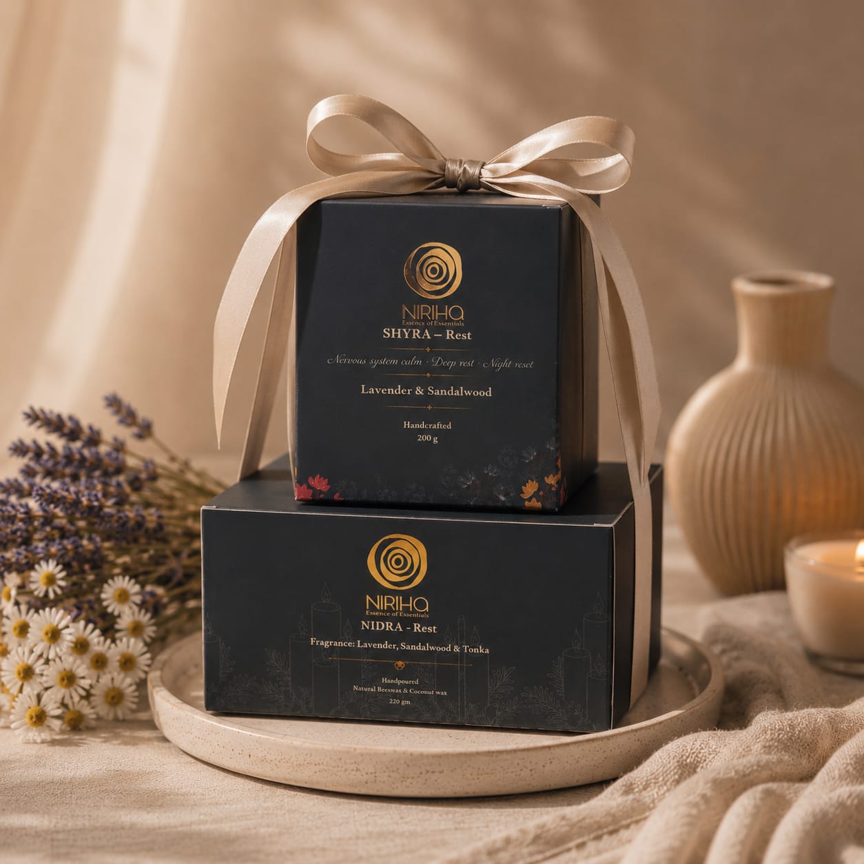Rest Combo (Nidra Large Candle + Shyra Bathing Balm)