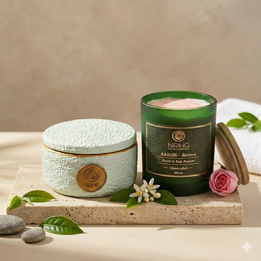 Restore Combo (Prana Large Candle + Aaroh Bathing Balm)